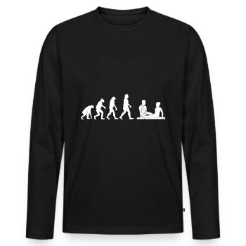 Physiotherapy Physiotherapy Physiotherapy - Men's Premium Organic Long Sleeve Shirt - black - Front - Nico (187cm)