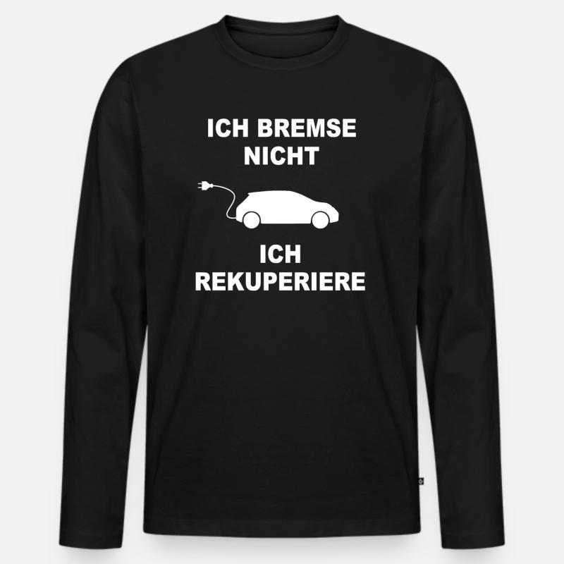 Elektroauto Fahrer Auto E-Auto Elektromobilität - Männer Premium Bio Langarmshirt - Schwarz
