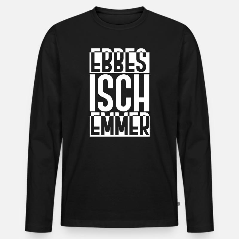 Schwaben Sprüche Schwäbisch - Männer Premium Bio Langarmshirt - Schwarz