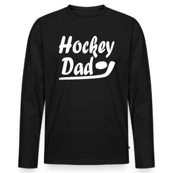 Hockey Dad Hockey Father Ice Hockey - Men's Premium Organic Long Sleeve Shirt - black - Front - Nico (187cm)