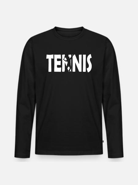 Tennis tennis player player - Men's Premium Organic Long Sleeve Shirt - black