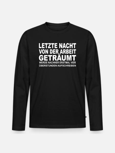 Handwerker Geschenk Handwerk Arbeiter Spruch - Männer Premium Bio Langarmshirt - Schwarz