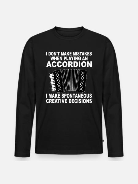 Akkordeonspieler Akkordeon Spielen Akkordeonist - Männer Premium Bio Langarmshirt - Schwarz