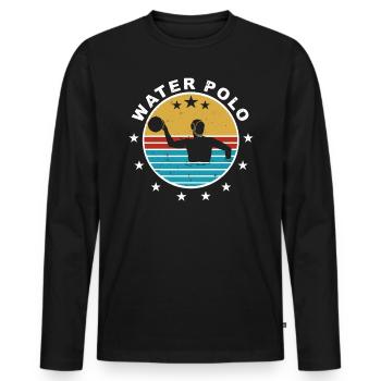Water Polo Gift Sports Water Polo - Men's Premium Organic Long Sleeve Shirt - black - Front - Nico (187cm)