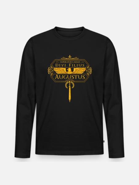Roman Emperors - Vespasian - Men's Premium Organic Long Sleeve Shirt - black