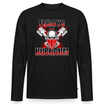 Fridays For Hubraum - Männer Premium Bio Langarmshirt - Schwarz - Vorne - Nico (187cm)