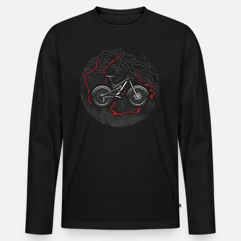 MTB 01 - Männer Premium Bio Langarmshirt - Schwarz