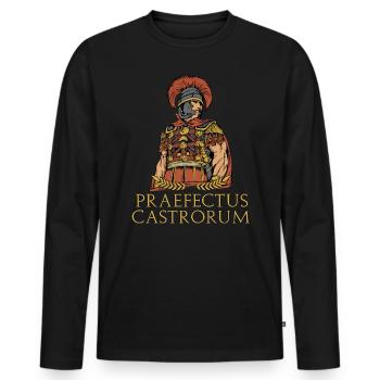 Römischer Offizier - Praefectus castrorum - Männer Premium Bio Langarmshirt - Schwarz - Vorne - Nico (187cm)