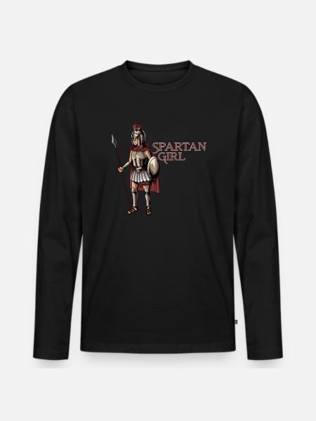 Sparta Warrior - Spartan - Men's Premium Organic Long Sleeve Shirt - black