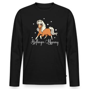 Amateurs de chevaux - Haflinger Mommy - T-shirt manches longues Premium bio Homme - noir - Devant - Nico (187cm)