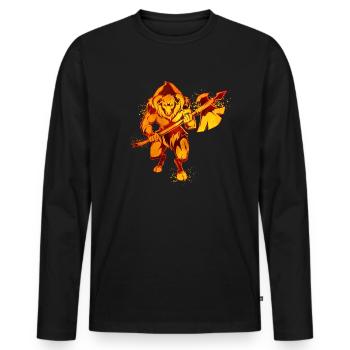 Greek mythology - Minotaur - Men's Premium Organic Long Sleeve Shirt - black - Front - Nico (187cm)