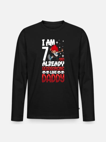 I' - Girl Rocker - Men's Premium Organic Long Sleeve Shirt - black