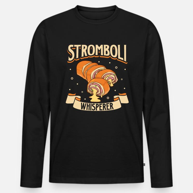 Stromboli Flüsterer - Männer Premium Bio Langarmshirt - Schwarz