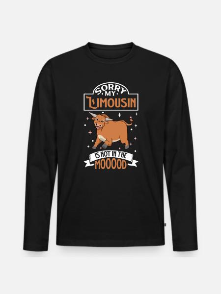 Pas d’humeur - Limousin - T-shirt manches longues Premium bio Homme - noir