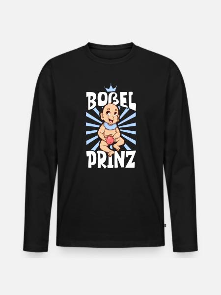 Boßel Prinz - Bosseln - Men's Premium Organic Long Sleeve Shirt - black