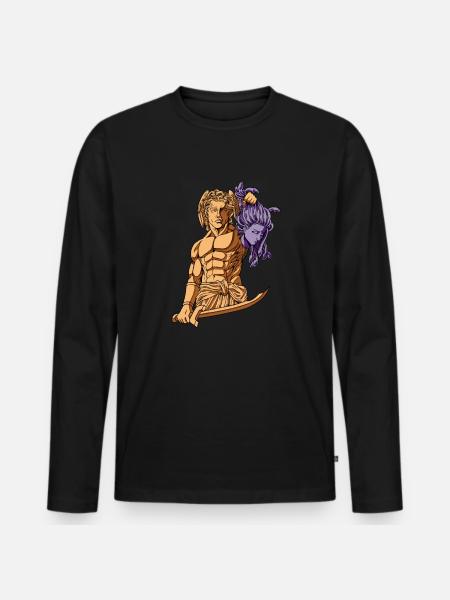 Persée et Méduse - T-shirt manches longues Premium bio Homme - noir