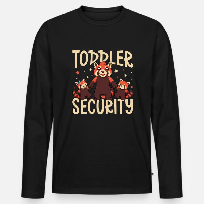 Kleinkind Aufpasser - Babysitter - Männer Premium Bio Langarmshirt - Schwarz