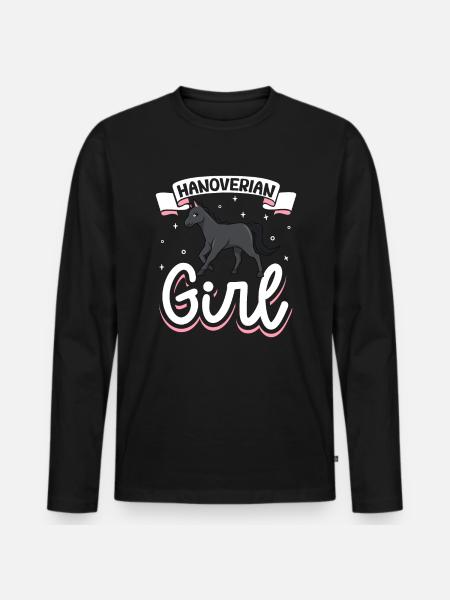 Fille hanovrienne - T-shirt manches longues Premium bio Homme - noir