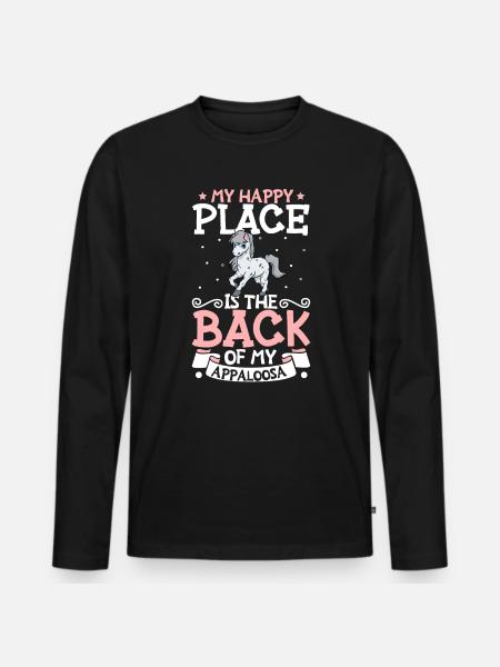 My favorite place - Appaloosa - Men's Premium Organic Long Sleeve Shirt - black