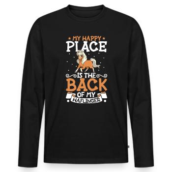 Mon endroit préféré - Haflinger - T-shirt manches longues Premium bio Homme - noir - Devant - Nico (187cm)