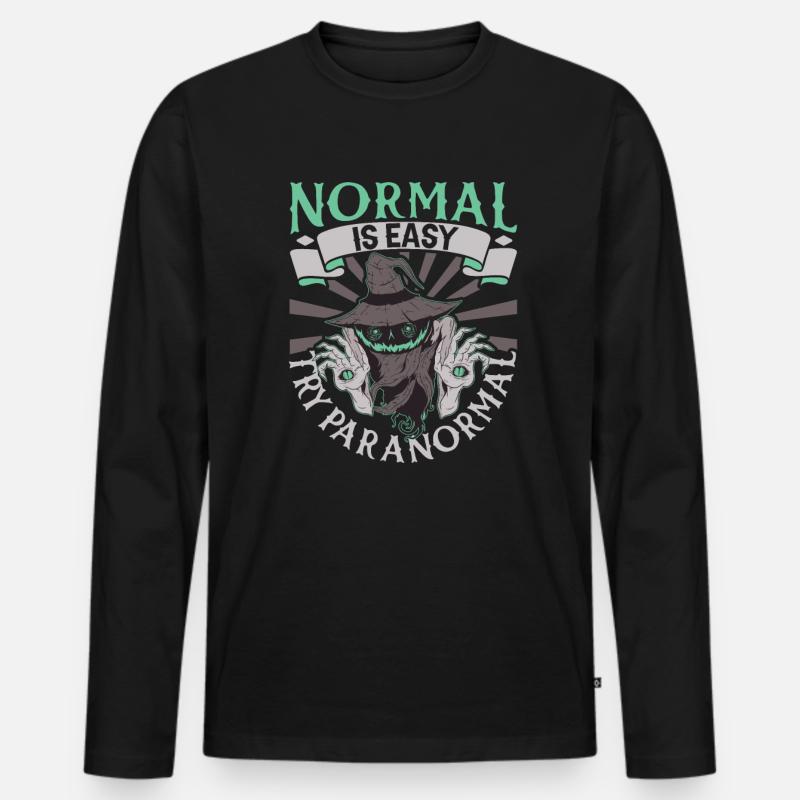 Try Paranormal - Ghostbusters - Men's Premium Organic Long Sleeve Shirt - black