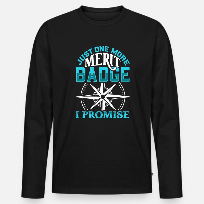 Pfadfinderabzeichen - Pfadfinder - Männer Premium Bio Langarmshirt - Schwarz