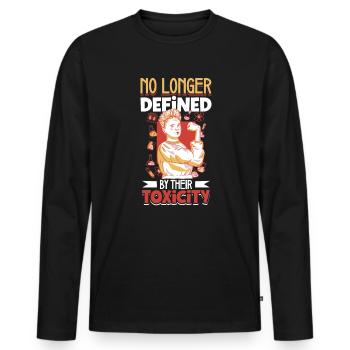 Survivants du narcissisme - T-shirt manches longues Premium bio Homme - noir - Devant - Nico (187cm)