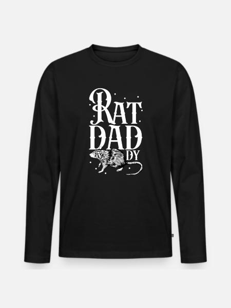 Rat Owner - Rat Daddy - Men's Premium Organic Long Sleeve Shirt - black
