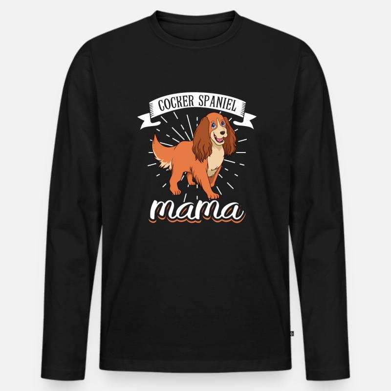 Cocker Spaniel Mama - Cocker Spaniel - T-shirt manches longues Premium bio Homme - noir