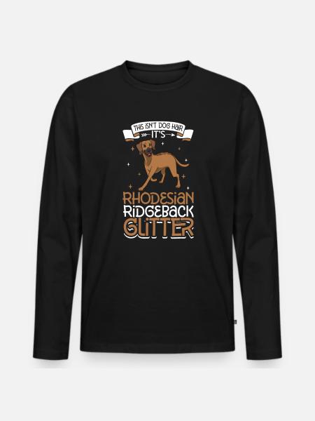 Rhodesian Ridgeback Glitter - Men's Premium Organic Long Sleeve Shirt - black