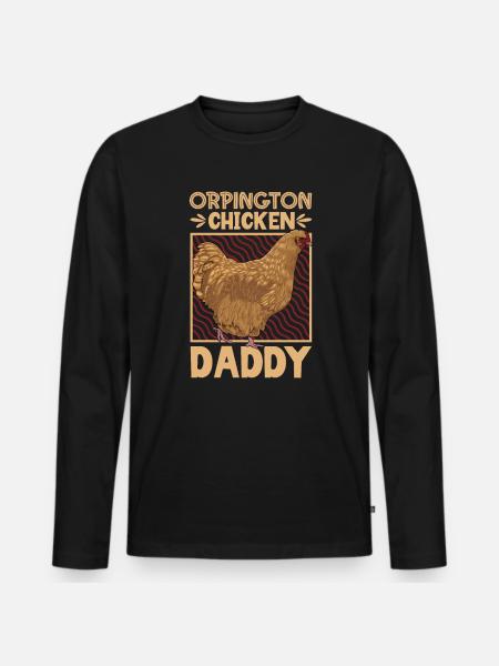 Papa d’Orpington - T-shirt manches longues Premium bio Homme - noir