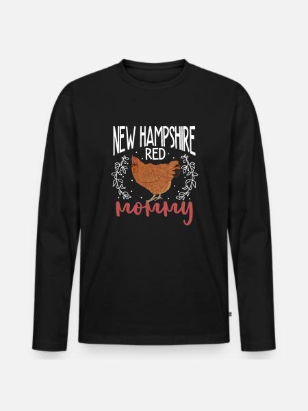 New Hampshire mom - Men's Premium Organic Long Sleeve Shirt - black