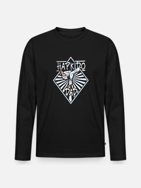 Hapkido Dad - Men's Premium Organic Long Sleeve Shirt - black