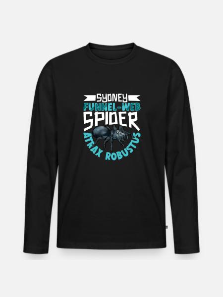 Sydney Funnel Web Spider - Men's Premium Organic Long Sleeve Shirt - black