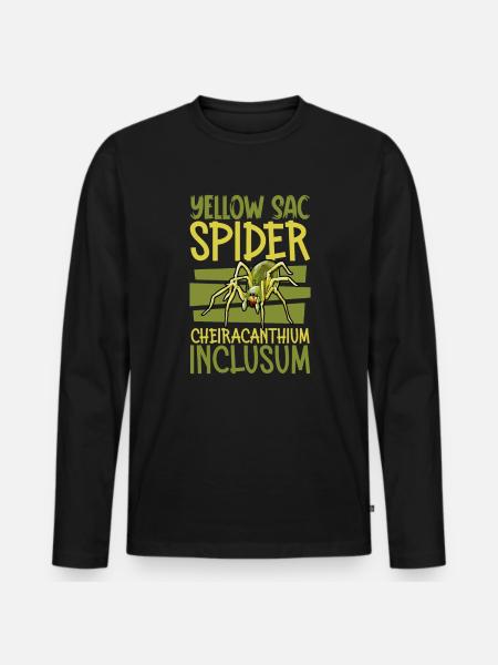 Echte Dornfinger Spinne - Männer Premium Bio Langarmshirt - Schwarz
