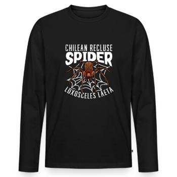 Araignée d’angle chilienne - T-shirt manches longues Premium bio Homme - noir - Devant - Nico (187cm)