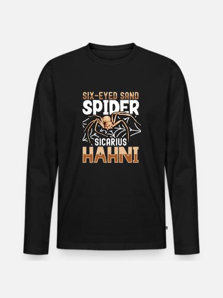Six-eyed sand spider - Men's Premium Organic Long Sleeve Shirt - black