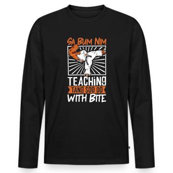 TREX - Sa Bum Nim - Tang so Do Trainer - Men's Premium Organic Long Sleeve Shirt - black - Front - Nico (187cm)