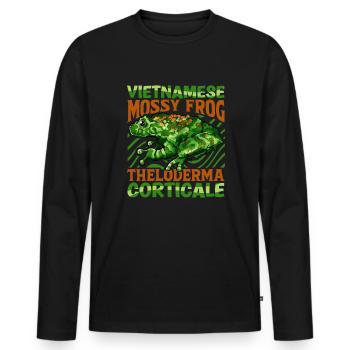 Vietnamese Moss Frog - Men's Premium Organic Long Sleeve Shirt - black - Front - Nico (187cm)