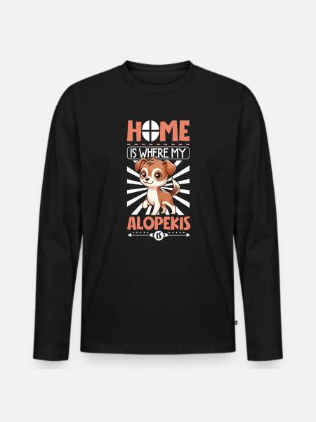 Home - Alopekis - Men's Premium Organic Long Sleeve Shirt - black