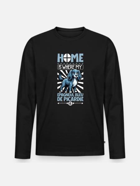 Home - Epagneul Bleu de Picardie - Men's Premium Organic Long Sleeve Shirt - black