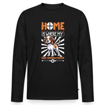Accueil - Braque Saint-Germain - T-shirt manches longues Premium bio Homme - noir - Devant - Nico (187cm)