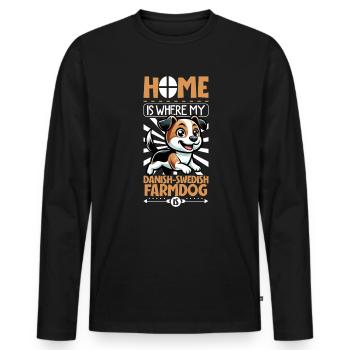 Page d’accueil - Dansk-Svensk Gårdshund - T-shirt manches longues Premium bio Homme - noir - Devant - Nico (187cm)