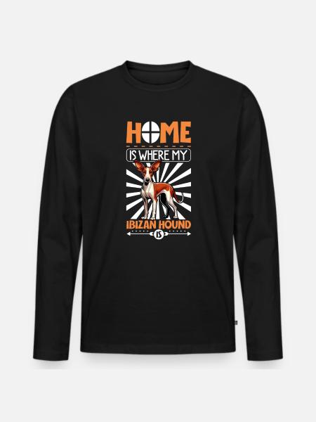Home - Podenco Ibicenco - Men's Premium Organic Long Sleeve Shirt - black