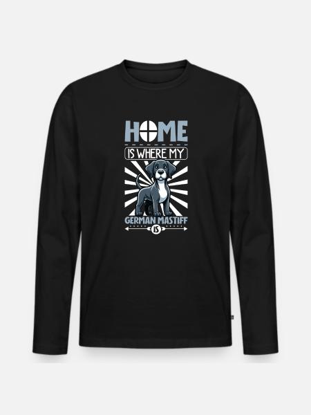 Home - Great Dane - Men's Premium Organic Long Sleeve Shirt - black