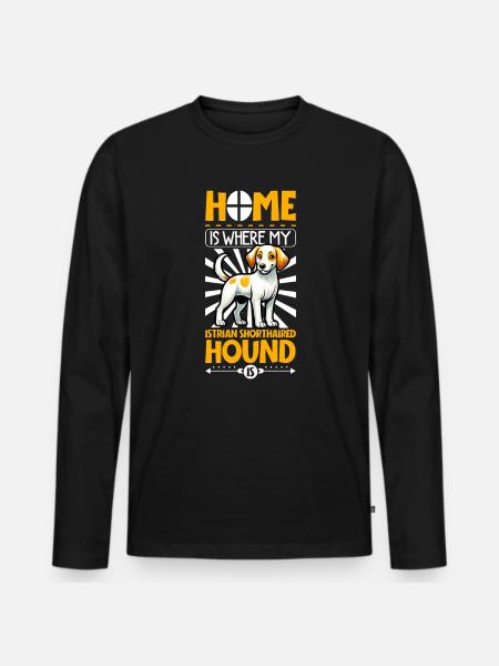 Home - Shorthaired Istrian Hound - Men's Premium Organic Long Sleeve Shirt - black