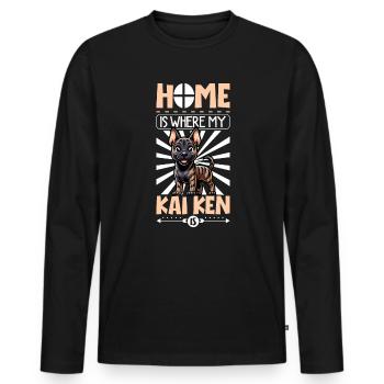 Accueil - Kai Ken - T-shirt manches longues Premium bio Homme - noir - Devant - Nico (187cm)