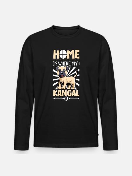 Home - Kangal Shepherd Dog - Men's Premium Organic Long Sleeve Shirt - black