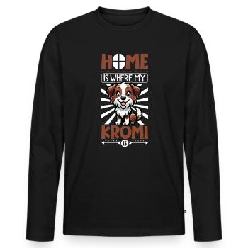 Page d’accueil - Kromfohrländer - T-shirt manches longues Premium bio Homme - noir - Devant - Nico (187cm)