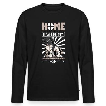 Page d’accueil - Großer Münsterländer - T-shirt manches longues Premium bio Homme - noir - Devant - Nico (187cm)